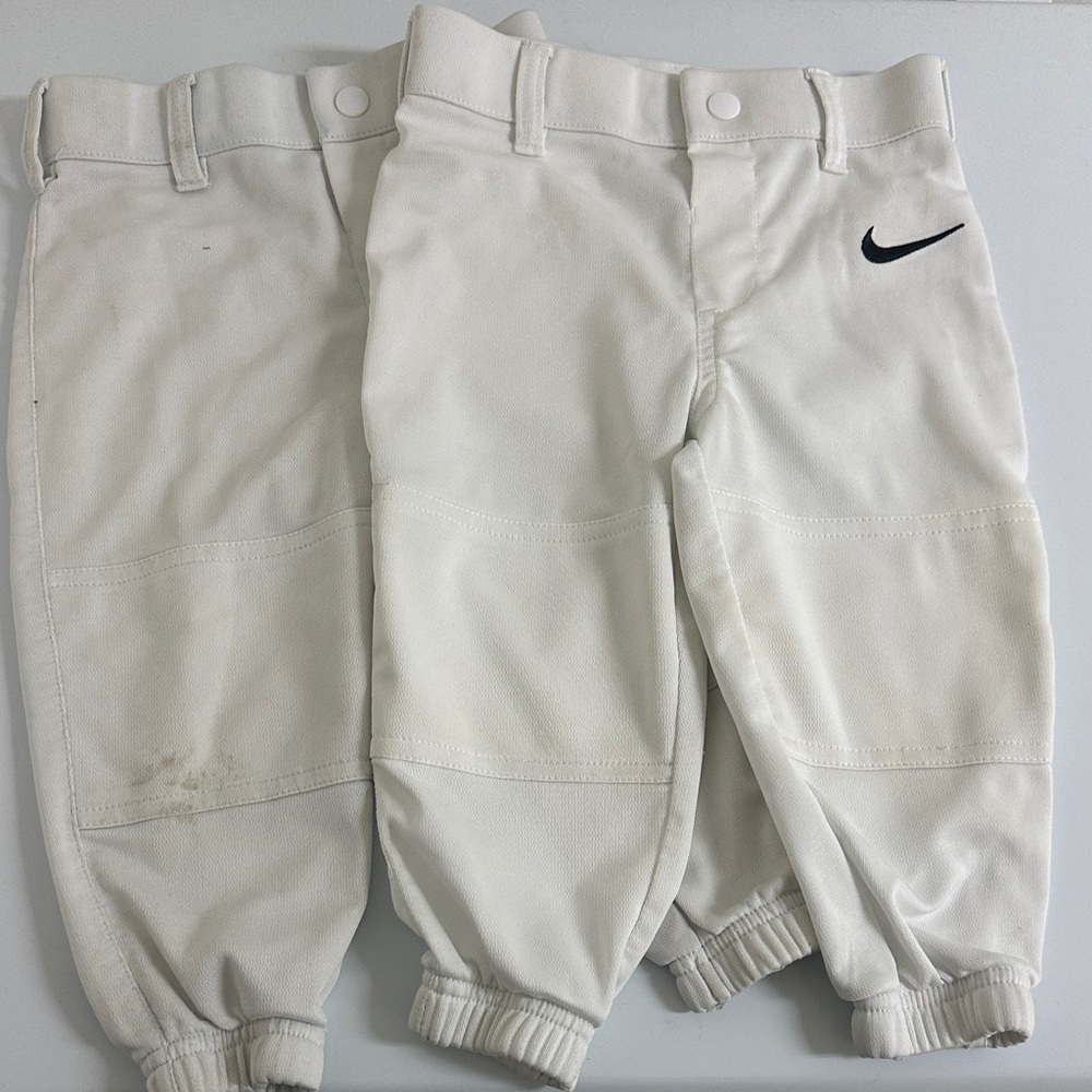 Nike Kids Cream Baseball Pants 3t 2 pairs